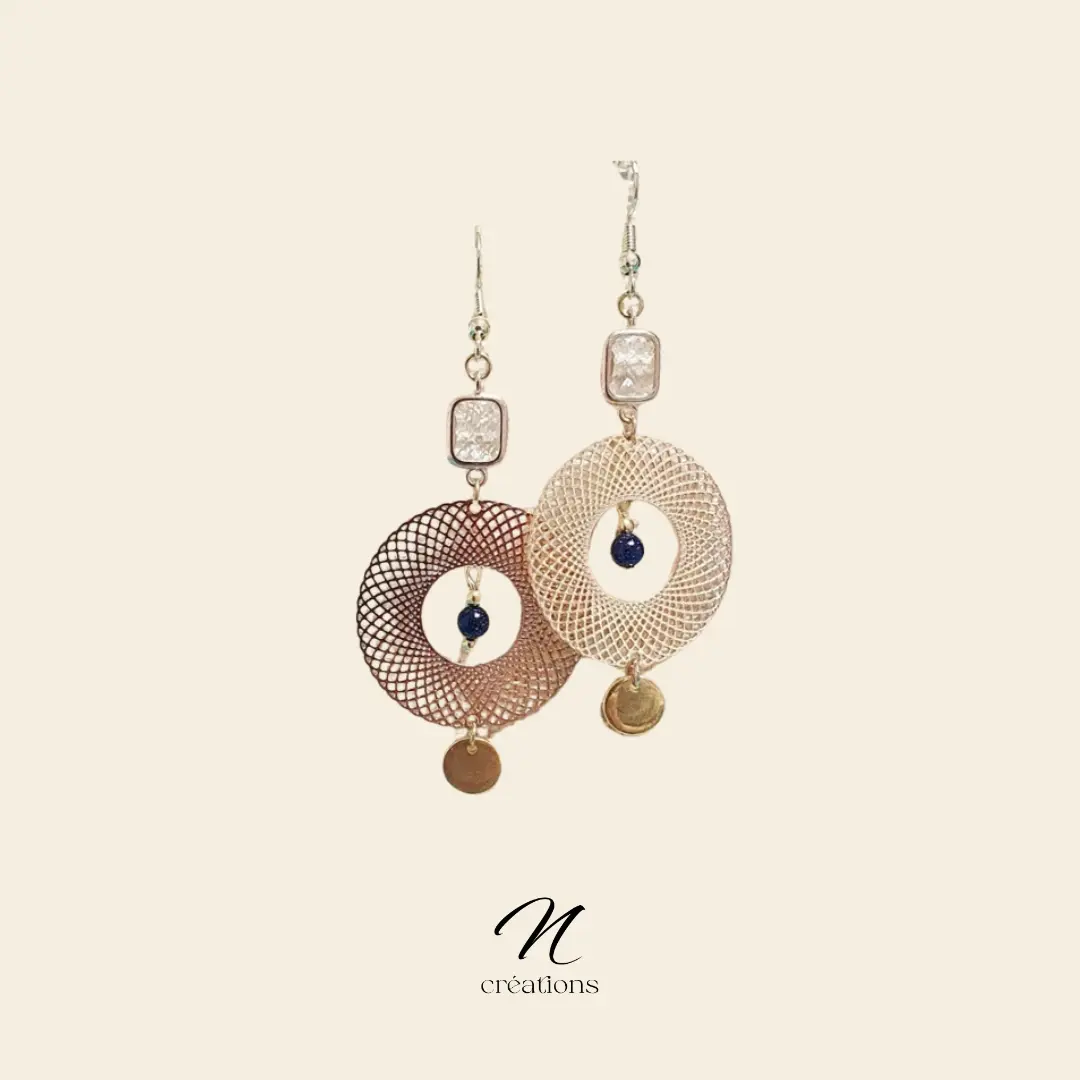 Boucles filigranes cristal galaxie