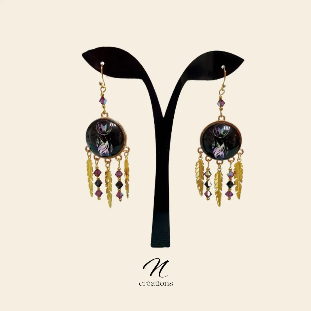 Boucles Attrape-rêves dorées