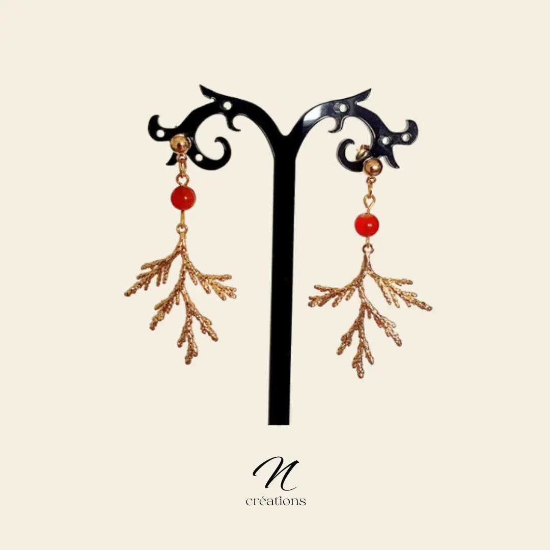 Boucles Corail Sardonyx