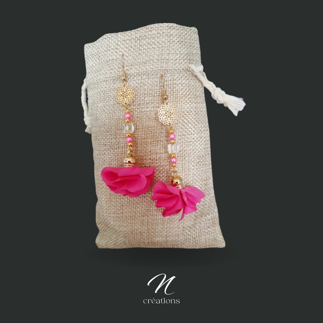 Boucles d'oreilles dorées Romantiques