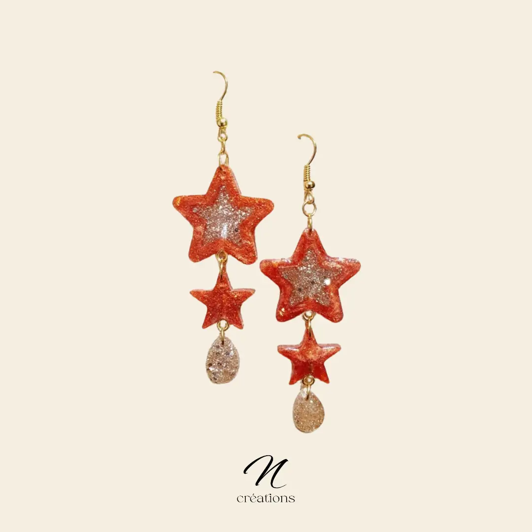 Boucles d'oreilles Fêtes étoiles