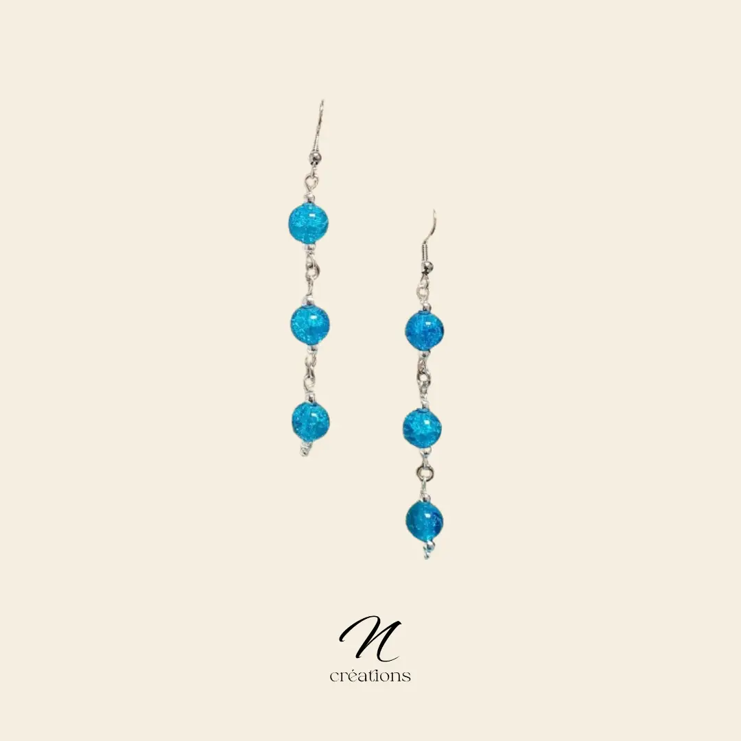 Longues Boucles Bleu Azur