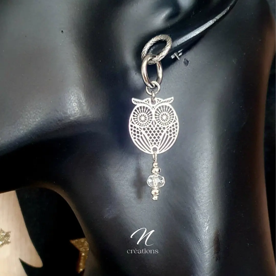 Créoles Hiboux Argentées