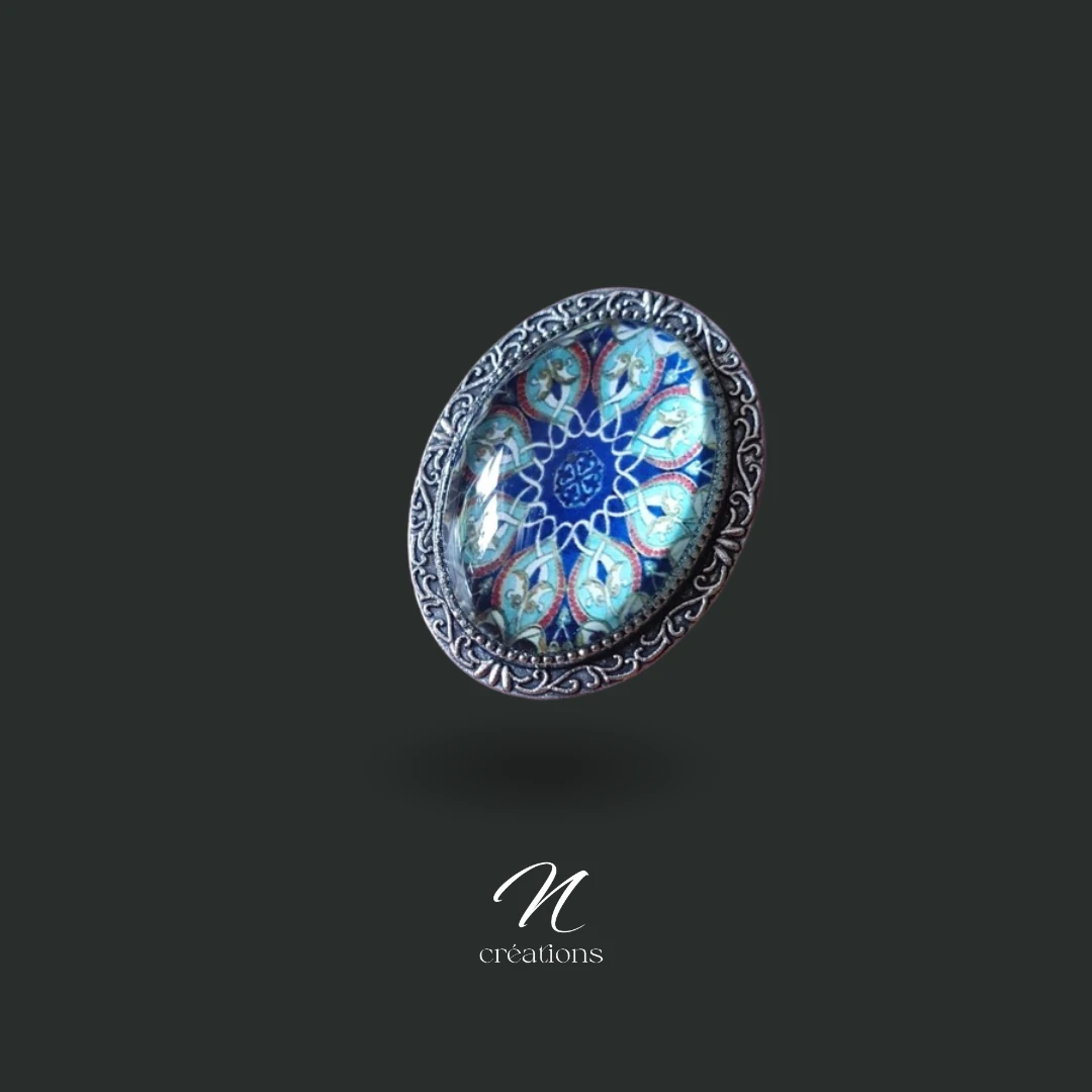 Bague ovale fantaisie