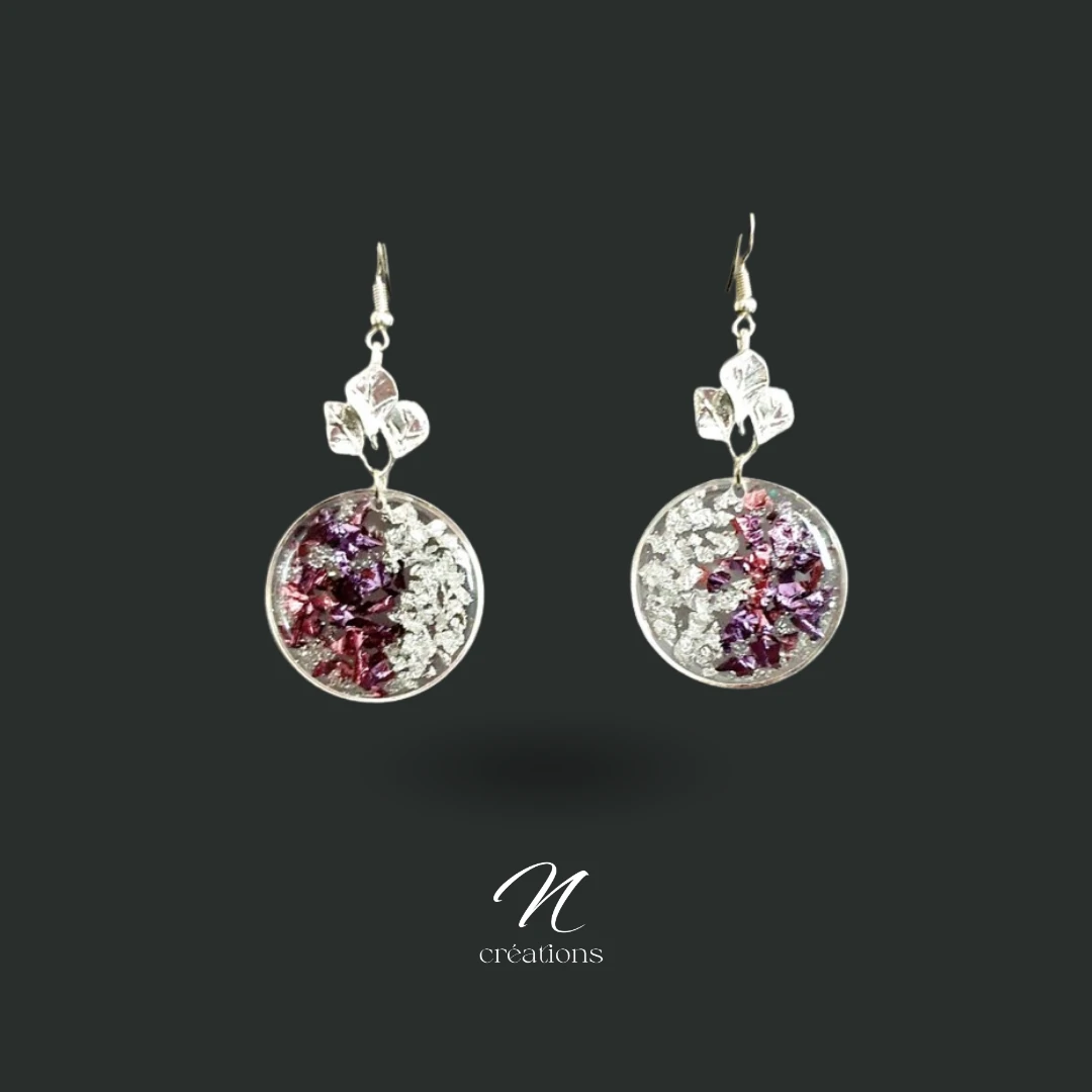 Boucles d’oreilles Orchidées Argent 925