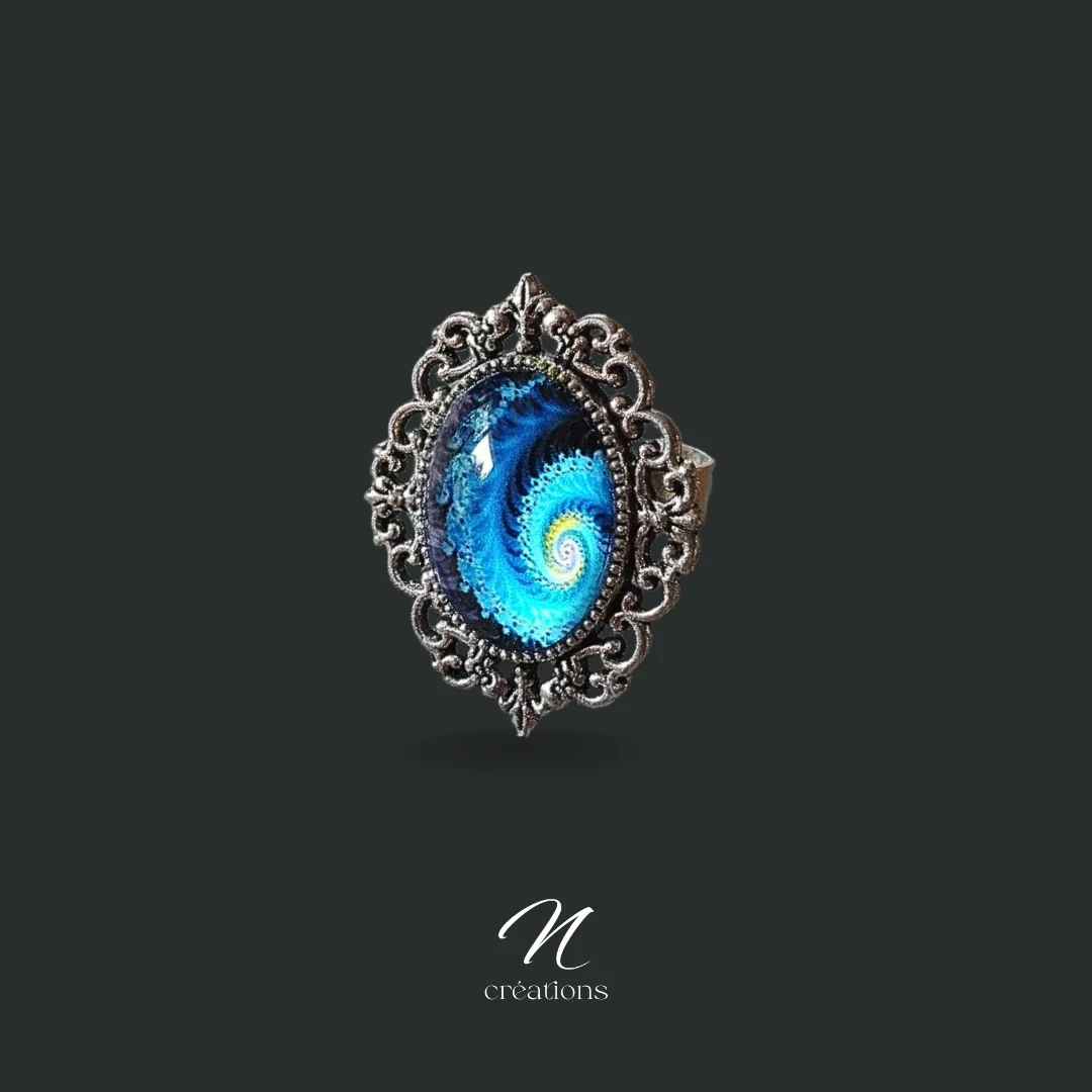 Bague Galaxie bleue