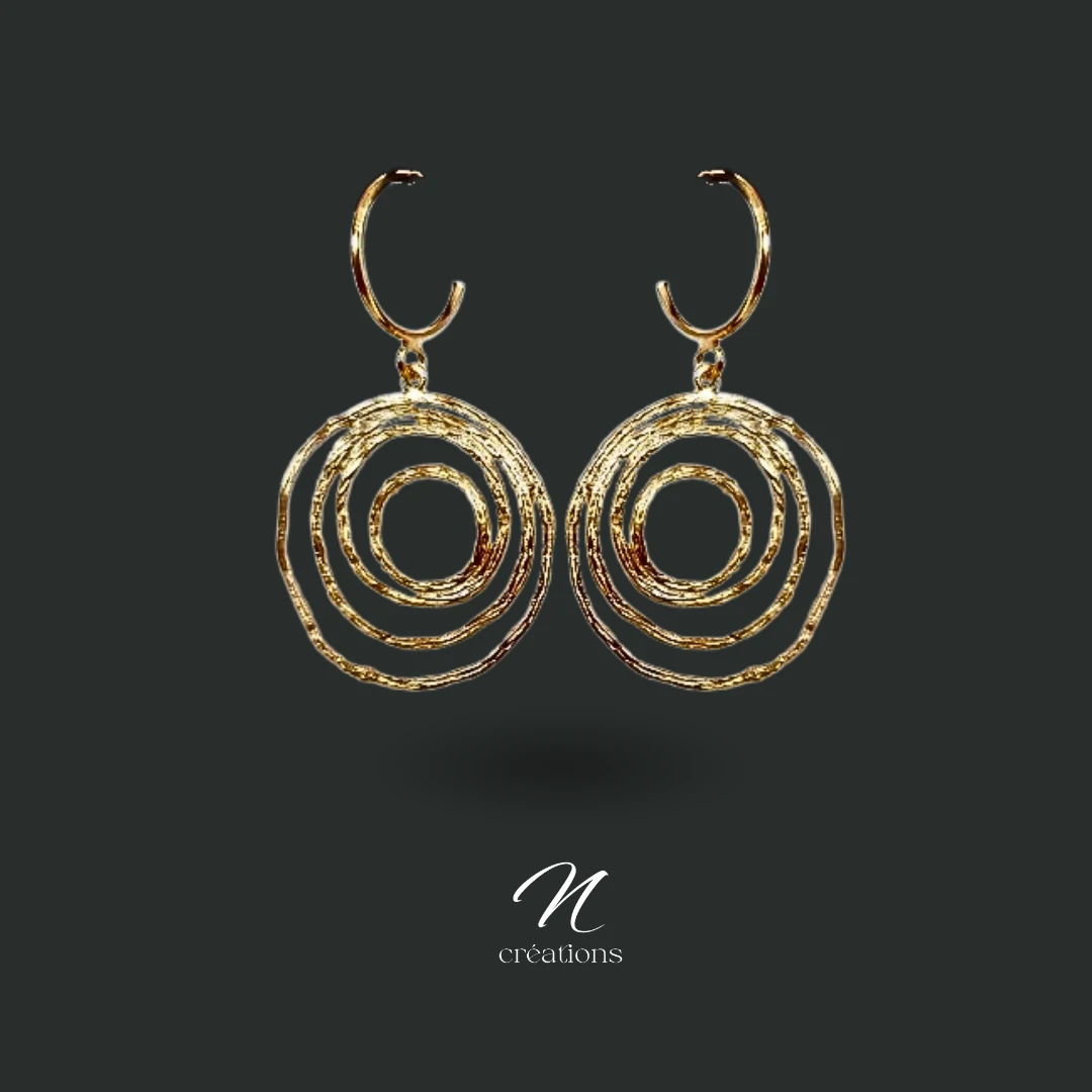 Boucles d’oreilles Spirales Dorées