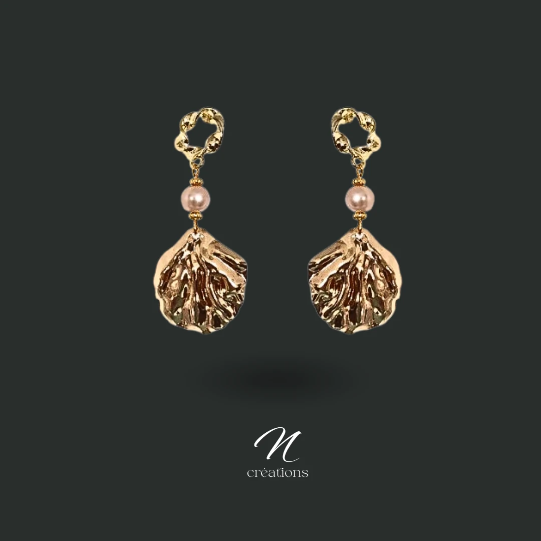 Boucles d’oreilles Coquillages Dorés