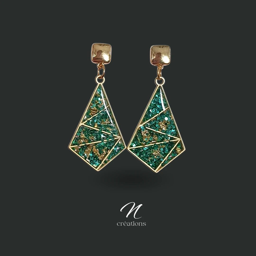 Boucles d’oreilles Zigzag Turquoise