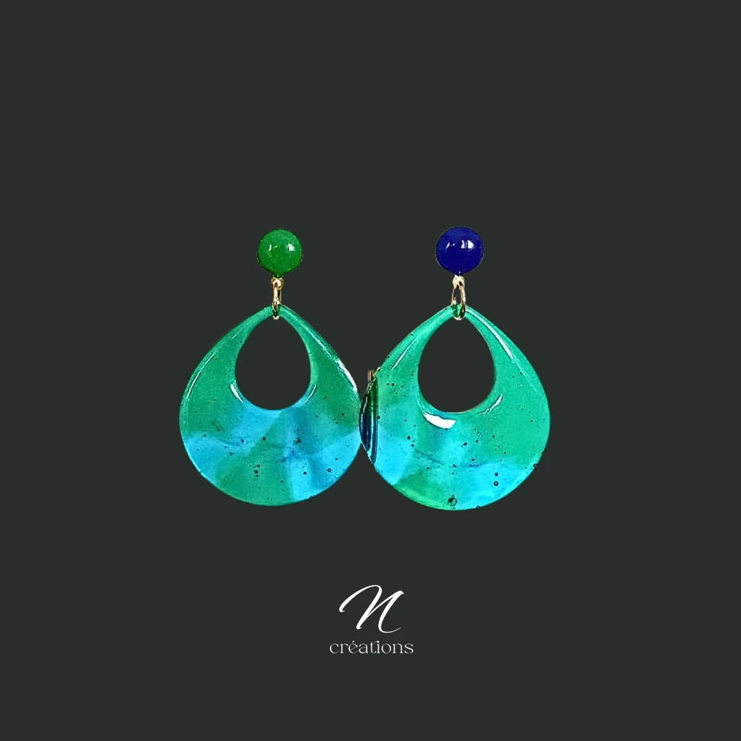 Boucles d'Oreilles Gouttes Plates