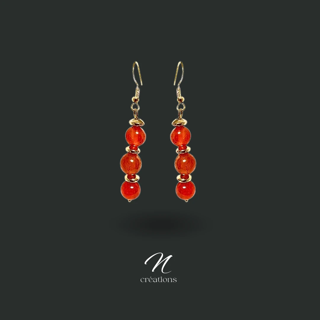 Boucles d’oreilles Cornaline