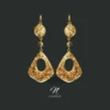 Boucles d’oreilles Gouttes Or et Pierre de Lave